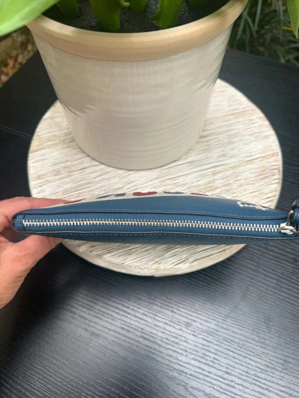 COACH BAZOOKA GUM LMT EDITION Large Wristlet Wallet Collector Blue Leather Retro - Picture 11 of 14